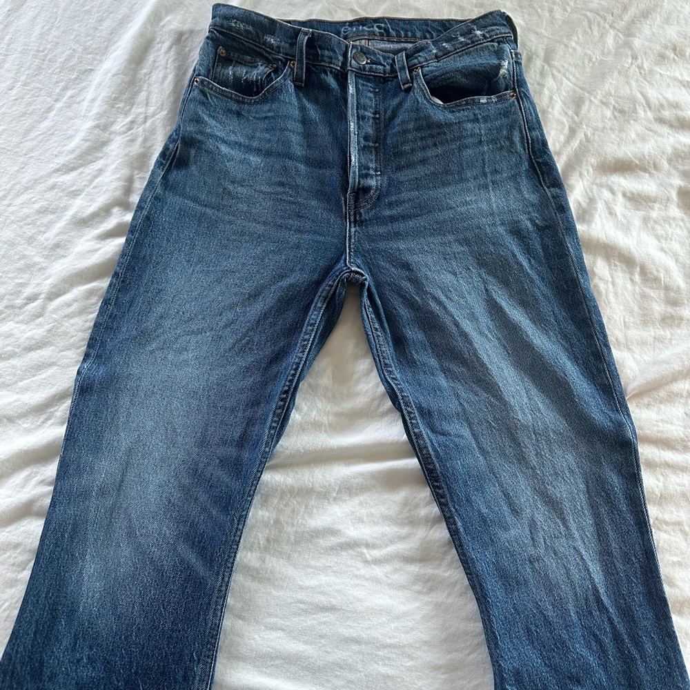 Women’s Etica Blue Straight-Leg Jeans